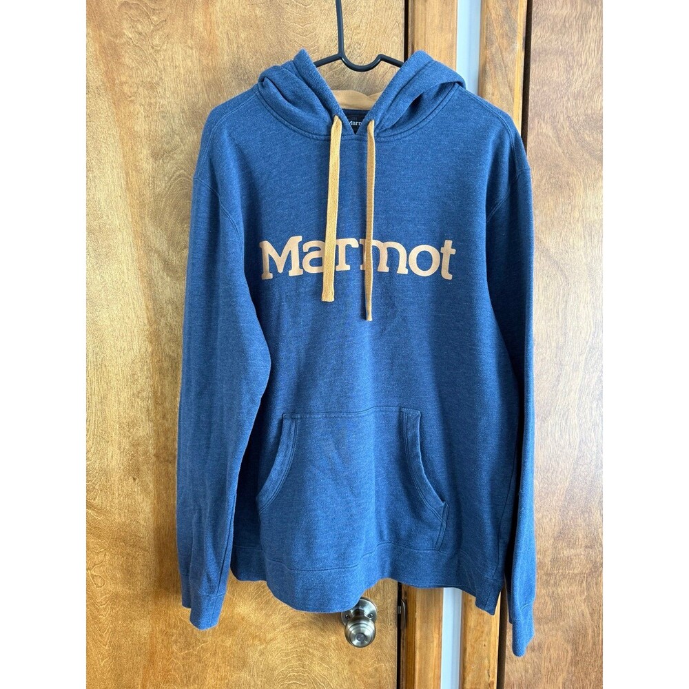 Men’s Marmot Sweatshirt Hoodie Sz. XL Vintage Navy Heather